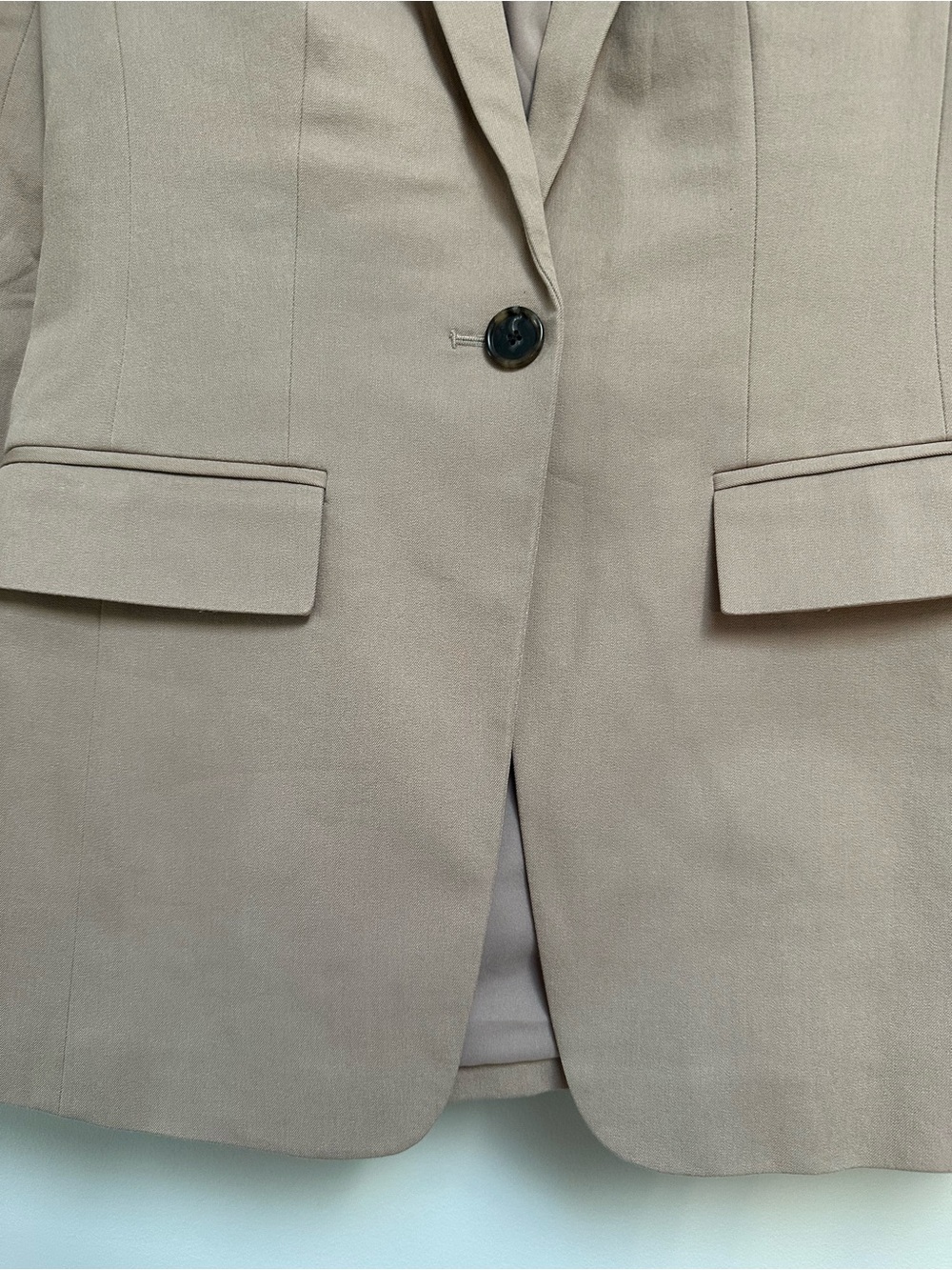 Ann Taylor Beige Taupe Single‑Button Blazer Women’s Size 6 - Picture 4 of 16